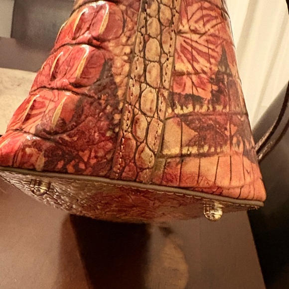EUC Brahmin Foliage Multicolor Crocodile-Embossed Women's Bag - Picture 13 of 14